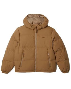 Lacoste S Quilted Water-repellent Short Jacket - Brown