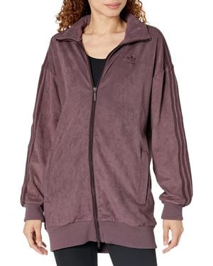 adidas Originals S Suede Track Top Shadow Maroon Large - Purple