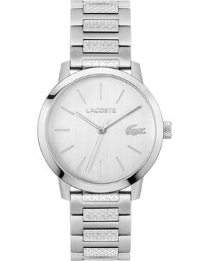 Lacoste Orologio con Movimento al Quarzo a Tre Lancette da Uomo Collezione .12.12 METROPOLE con Cinturino in Acciaio Inossidabile - Bianco