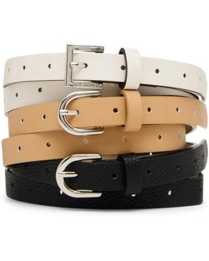 Steve Madden Women's 3 For 1 Pant Belt - Metallic
