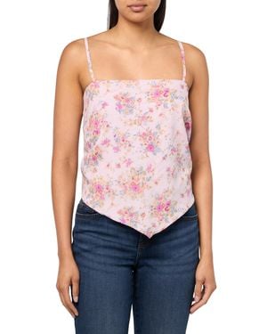 Lucky Brand Hanky-hem Scarf Top in Pink | Lyst
