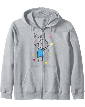 Karl Lagerfeld Karl Zip Hoodie - Gray