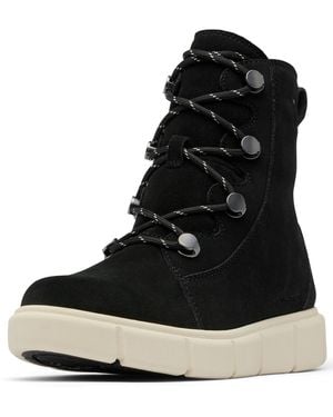 Sorel Women's Explorer Lll Joan Waterproof Boot - Black, Black, Chalk - 7.5