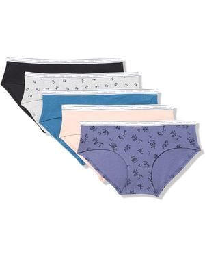 Tommy Hilfiger S Classic Cotton Hipster Underwear With Logo Waistband 5-pack - Blue