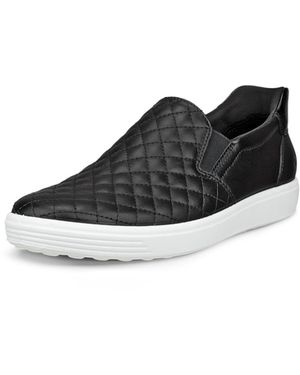 Ecco Soft 7 Quilted Easy Slip On Sneaker - Black
