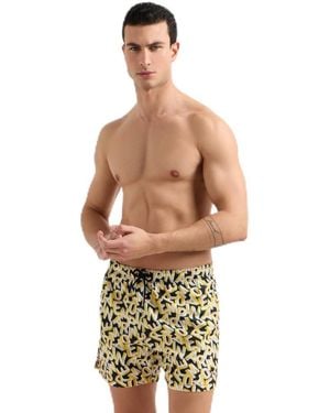 Emporio Armani Standard Printed Pattern 4" Swim Trunk - Green