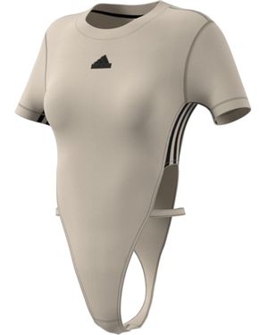 adidas Dance All Gender Anti-mircobial Bodysuit - Natural