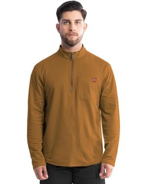 Wrangler Riggs 1/2 Zip Mock Neck Pullover - Brown