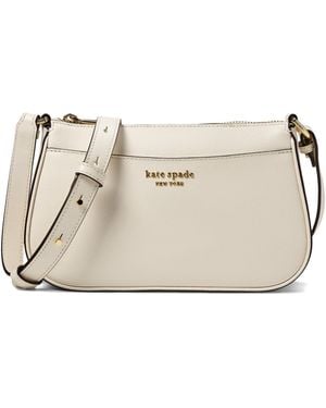 Kate Spade Bleecker Saffiano Leather Small Crossbody Bag - Natural