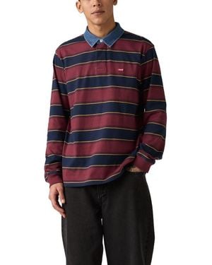 Levi's Classic Long Sleeve Rugby Shirt, - Red
