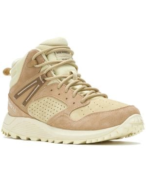 Merrell Wildwood Mid Leather Waterproof Hiking Shoe - Natural