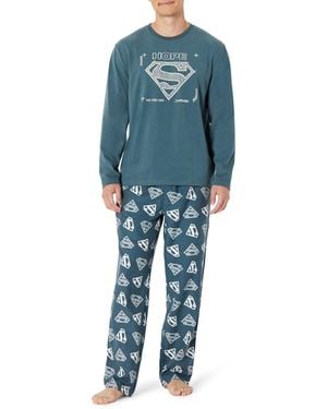 Amazon Essentials Dc Comics - Looney Tunes Flannel Pajama Sleep - Blue