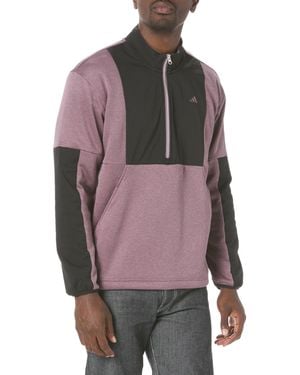 adidas Go-To DWR Hybrid Half-Zip Golf Pullover - Shadow Fig/Black adidas Go-To DWR Hybrid Half-Zip Golf Pullover - Shadow Fig/Black