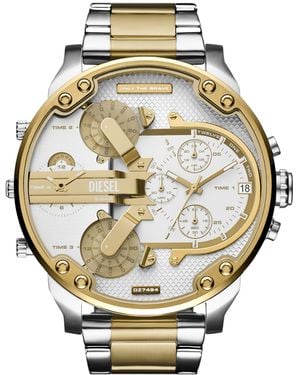 DIESEL Mr. Daddy Three-hand Two-tone Stainless Steel Watch - Metallic