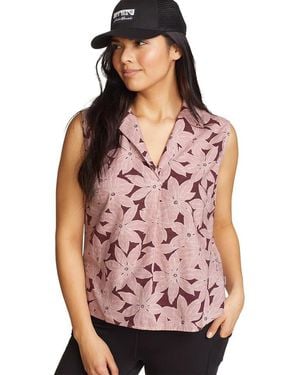 Eddie Bauer Baja Sleeveless Shirt Grape Large - Pink
