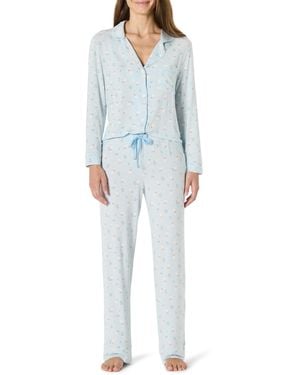 Amazon Essentials X Sofia Grainge Long Sleeve Henley Pajama Set - Blue
