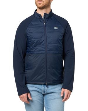 Lacoste Sport High Neck Quilted Golf Jacket - Blue