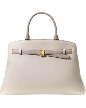 Kate Spade Deco Pebbled Leather Large Satchel - Natural