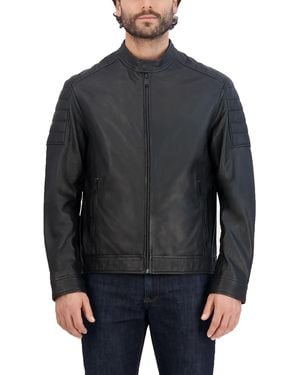Cole Haan Outerwear Leather Jacket - Black