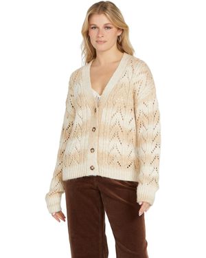 Volcom Cosmosa V-front Cardigan - Natural