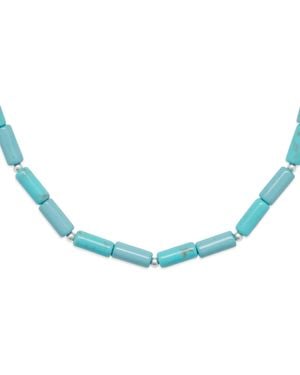 Lucky Brand Turquoise Beaded Collar Necklace - Blue