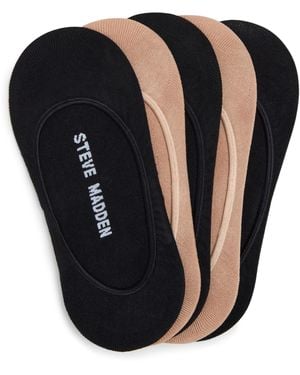 Steve Madden S 5pk Solid Microfiber Trainer Liners - Black