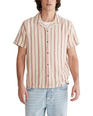 Aéropostale Vertical Stripe Button Up Shirt - Red