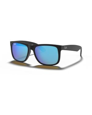 Ray-Ban Rb4165 Justin Rectangular Sunglasses - Black