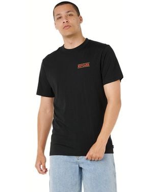 Rip Curl Relaxed Fit Logo Crew T-shirt - Black