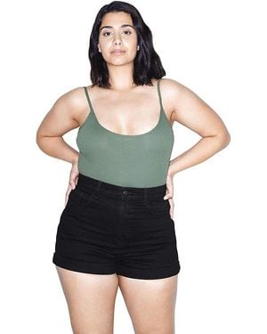 American Apparel Denim High Cuff Short - Black