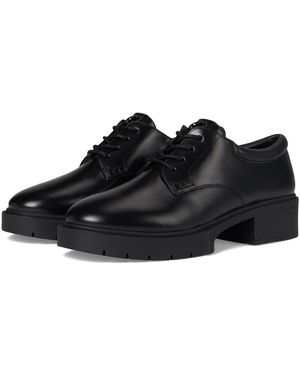 COACH Lyla Leather Derby Shoes - Black