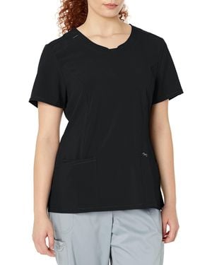 CHEROKEE Infinity Crew Neck Scrubs Top - Black