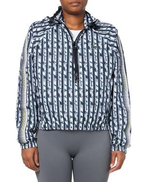 Lacoste Oversized Hooded Track Jacket - Blue