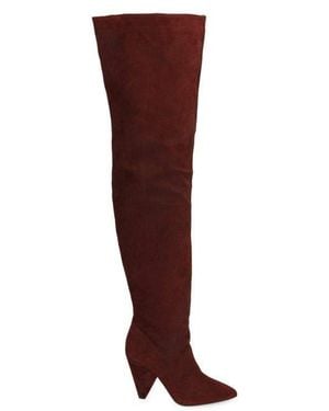 Kenneth Cole Galway Over The Knee Suede Slouch Boot - Brown