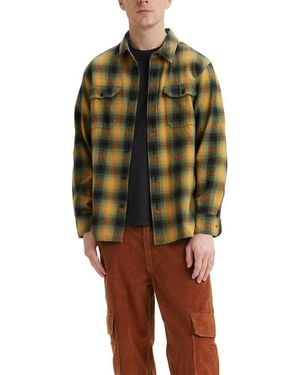 Levi's Relaxed Fit Button-front Flannel Worker Overshirt - Multicolor