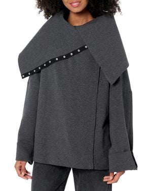 Norma Kamali Oversized Side Snap Jacket - Black