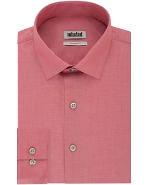 Kenneth Cole Unlisted By Mens Regular Fit Solid Dress Shirt - Pink