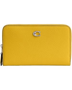 COACH Medium Zip Around - Yellow