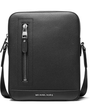 Michael Kors Hudson Vertical Zip Flight Bag - Black