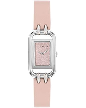 Ted Baker Analog Quartz Watch With Leather Strap Bkpttf4019i - White