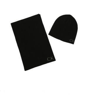 Calvin Klein Mens Twisted Yarn Hat And Scarf Set for Men Lyst