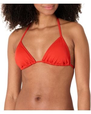 Amazon Essentials Parte de Arriba de Bikini de Triángulo Mujer - Rojo