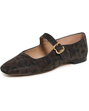 Sam Edelman Michaela Mary Jane Flat Gilded Leopard Print 10 M - Black