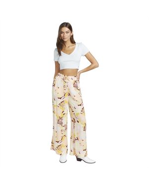 Volcom Oh Lei Wide Leg Beach Pant - Metallic