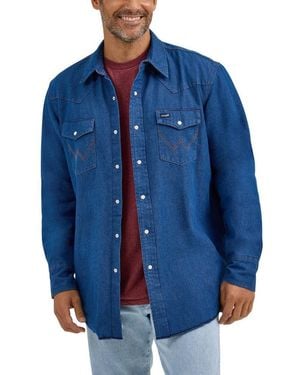 Wrangler Flannel Lined Workshirt - Blue