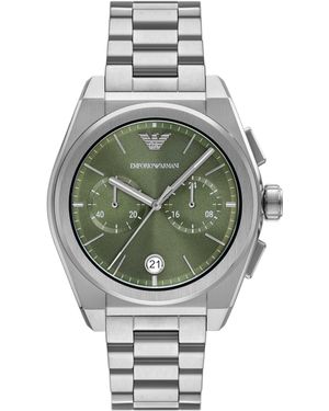Emporio Armani Chronograph Stainless Steel Watch - Metallic