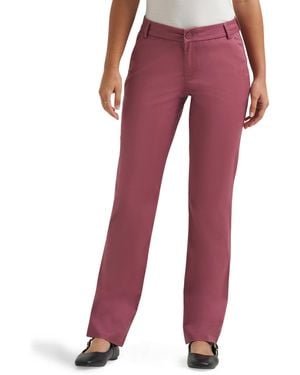 Lee Jeans Wrinkle Free Relaxed Fit Straight Leg Pant - Red