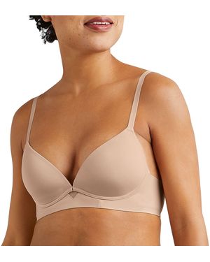 Maidenform One Fab Fit Wireless Demi Bra With Convertible Straps And Lightly Lined Cups - Brown