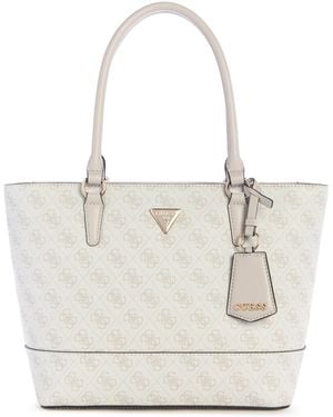 Guess Sarai Top Zip Tote - White