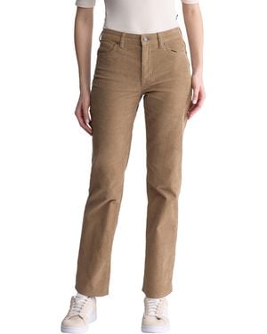 Buffalo David Bitton Mary Mid Rise Straight Leg Cordurory Pant - Natural